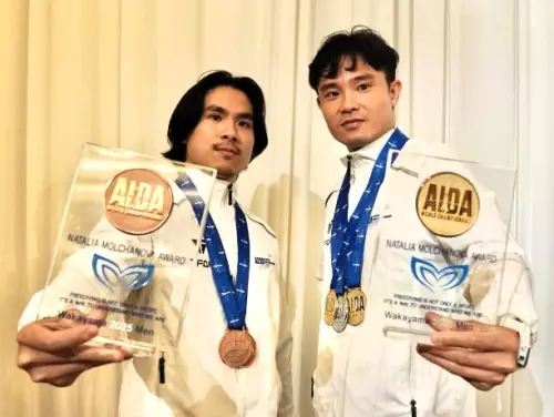 李柏彥、詹凱翔。(圖/台灣自由潛水協會提供) ▲李柏彥、詹凱翔。(圖/台灣自由潛水協會提供)