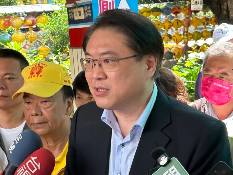 ▲林右昌諷刺傅崐萁只敢閉門開會「稱王」。（圖／記者陳佩君攝，2025.07.03）