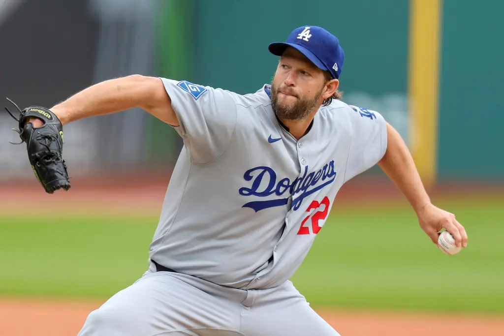 ▲洛杉磯道奇投手Clayton Kershaw入選今年在亞特蘭大的明星賽，因「傳奇人選」條款，生涯第11度取得明星賽參賽資格。（圖／美聯社／達志影像）