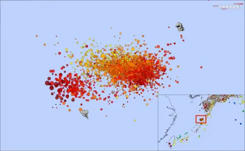 ▲日本鹿兒島至那霸之間,近期已經發生超過1千起地震。 ▲日本鹿兒島至那霸之間,近期已經發生超過1千起地震。