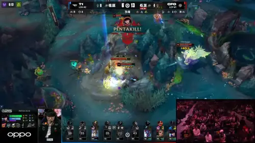 ▲CFO AD Doggo在第三戰使用凱特琳豪取5連殺。（圖／YT@LoL Esports）