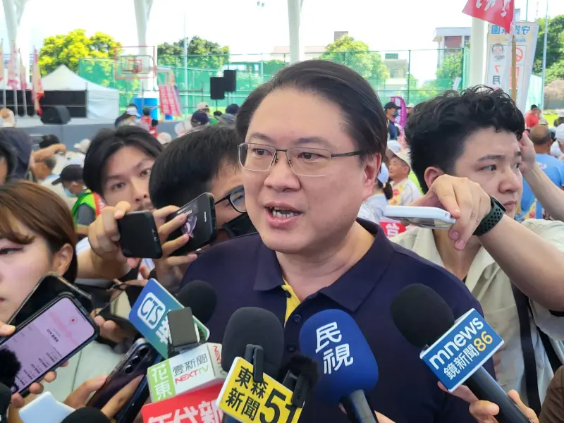 ▲林右昌今出席「護國大遶境」活動。（圖／記者陳佩君攝，2025.07.04）