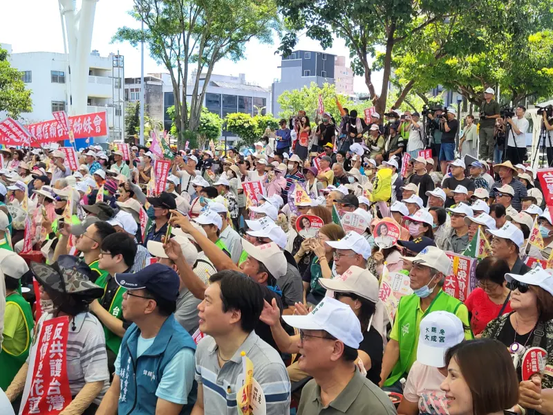 ▲護國大遶境誓師出發記者會,罷團出席力挺。(圖/記者陳佩君攝,2025.07.04)