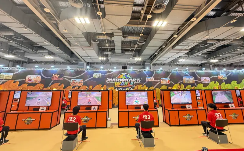 ▲任天堂之前在花博舉辦Switch 2台灣首場體驗會，今明兩天在大巨蛋則有第二場快閃體驗活動。（資料照片，圖／記者周淑萍攝）