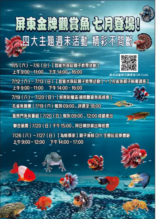 屏東金牌觀賞魚登場,四大主題周末活動精彩不間斷 ▲屏東金牌觀賞魚登場,四大主題周末活動精彩不間斷。(圖/屏東縣府提供)