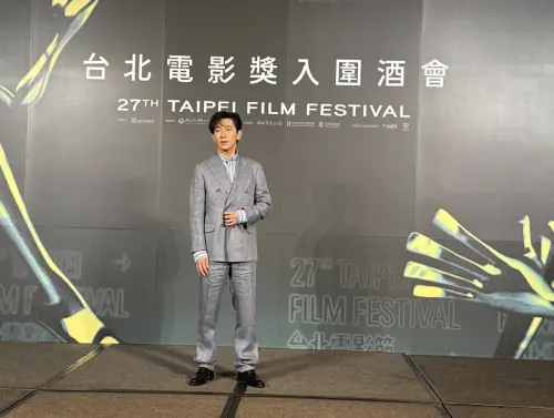 ▲施名帥在台北電影獎入圍酒會聯訪時妙語如珠，意外的幽默。（圖／記者蘇詠智攝）