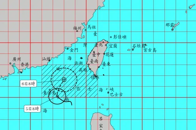 丹娜絲颱風8:30發布海警！首波警戒範圍先看　週日停班停課機率曝