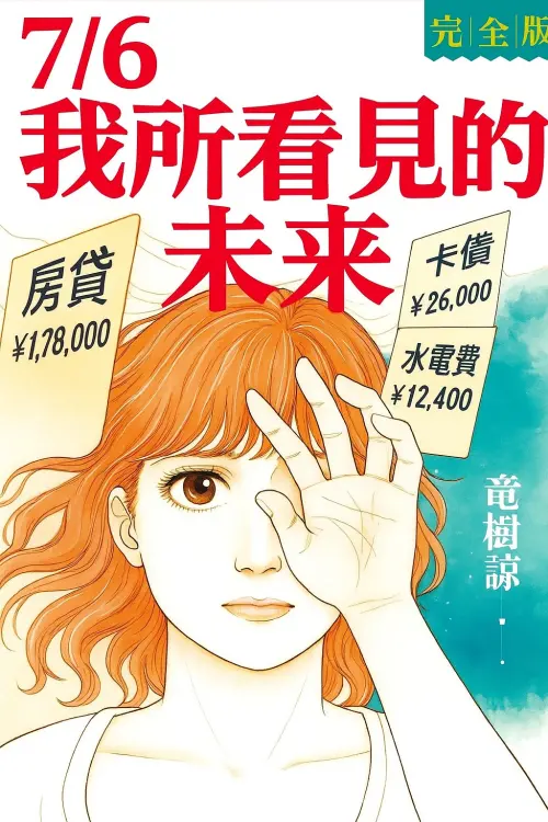▲網友把《我所看見的未來》封面，改成「7/6 我所看見的未來 房貸¥178000 卡債¥26000 水電費¥12400」。（圖／翻攝日本預言：我所看見的未來臉書社團）