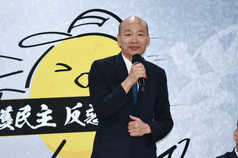 ▲立法院長韓國瑜今(5)日盛讚民眾黨主席黃國昌是「人中呂布,馬中赤兔」。(圖/吳翊緁攝影2025.07.05)