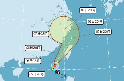 不斷更新／丹娜絲颱風「海陸警齊發」！暴風圈觸陸、雨最大時間曝