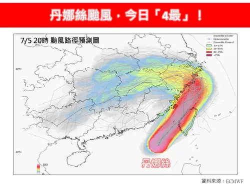 氣象專家林得恩表示,今日丹娜絲颱風「強度最強」,評估丹娜絲颱風今日近中心最大風速可達每秒30公尺,接近輕度颱風的頂標上限。(圖/林老師氣象站) ▲氣象專家林得恩表示,今日丹娜絲颱風「強度最強」,評估丹娜絲颱風今日近中心最大風速可達每秒30公尺,接近輕度颱風的頂標上限。(圖/林老師氣象站)