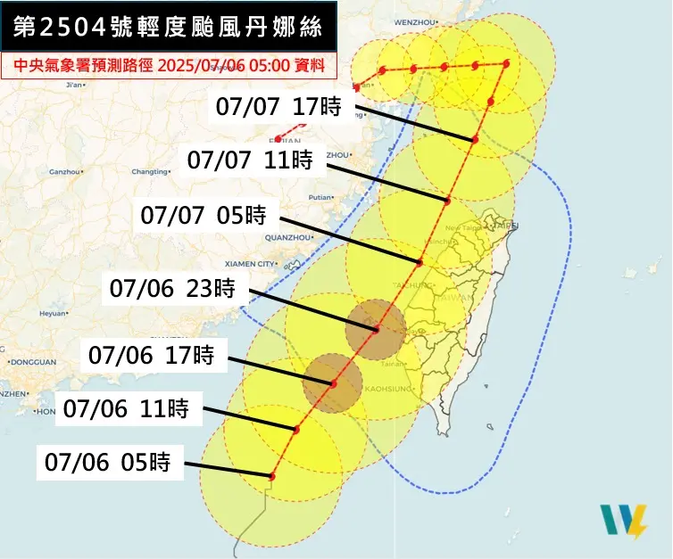 丹娜絲颱風「各國路徑一致了」！小鋼炮貼邊北上　可能登陸區域曝