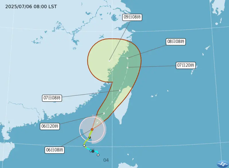 不斷更新／丹娜絲颱風逼近台灣了！風雨越晚越強　陸警範圍再擴大