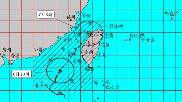 ▲颱風丹娜絲6日10時的中心位置在澎湖南南西方約250公里海面上，持續增強朝台灣逼近，中央氣象署11時40分舉辦記者會說明。（圖／中央氣象署）
