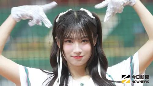 ▲台鋼本土啦啦隊李樂，是本土新一代空靈美少女。（圖／記者張一笙攝）