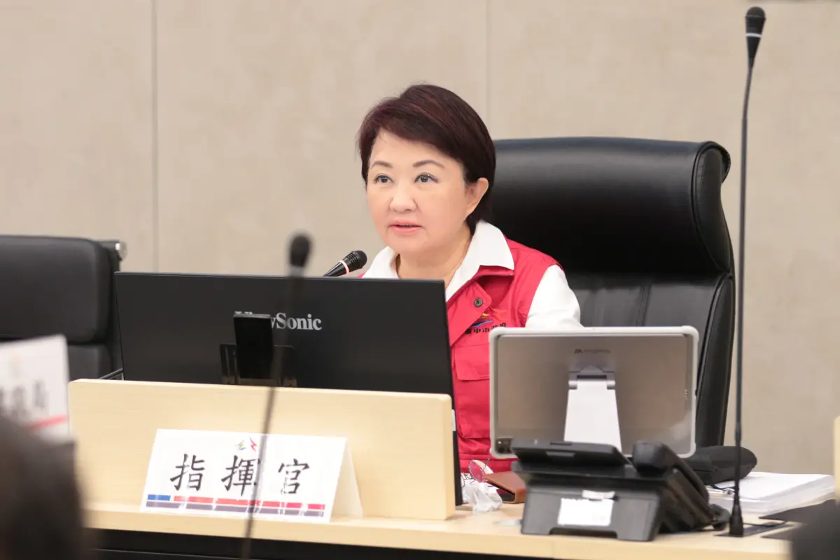 ▲台中市長盧秀燕主持災害應變中心工作會報。（圖／台中市政府提供，2025.07.07）
