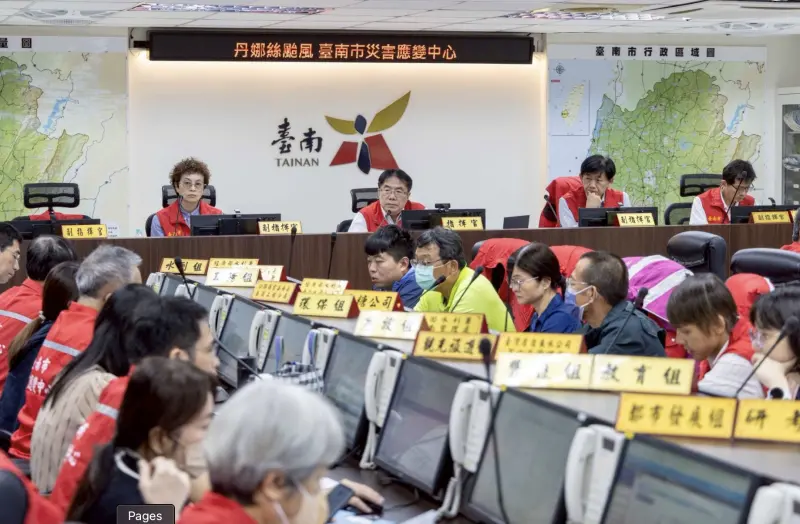 丹娜絲重創台南15萬戶停電　黃偉哲：預計晚間6時全數復電