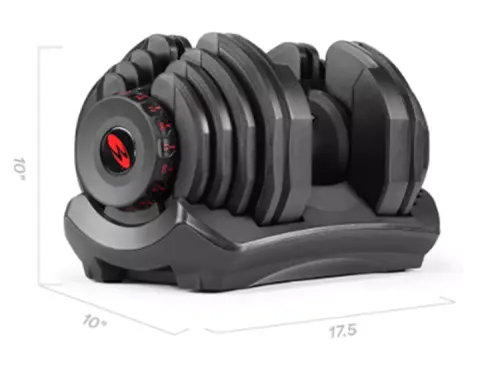 ▲Johnson Health Tech Trading品牌的「BowFlex 552可調節啞鈴」外觀模樣。
