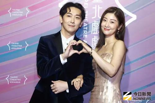▲▼施名帥、朱芷瑩夫妻一同出席首屆台北戲劇獎。（圖／記者葉政勳攝）