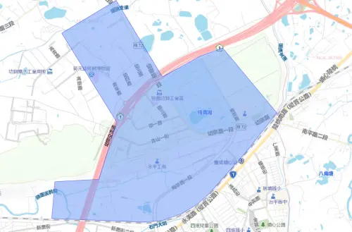 桃園市楊梅區7月8日停水影響範圍。(圖/自來水公司) ▲桃園市楊梅區7月8日停水影響範圍。(圖/自來水公司)