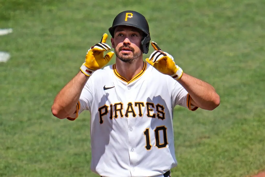 ▲洛杉磯道奇隊近期原本將匹茲堡海盜隊外野手Bryan Reynolds列為外野補強的潛在人選之一，但這筆交易如今恐已告吹，主因是Reynolds啟動了其合約中的「特定球隊交易拒絕權」，而道奇正名列其中。（圖／美聯社／達志影像）