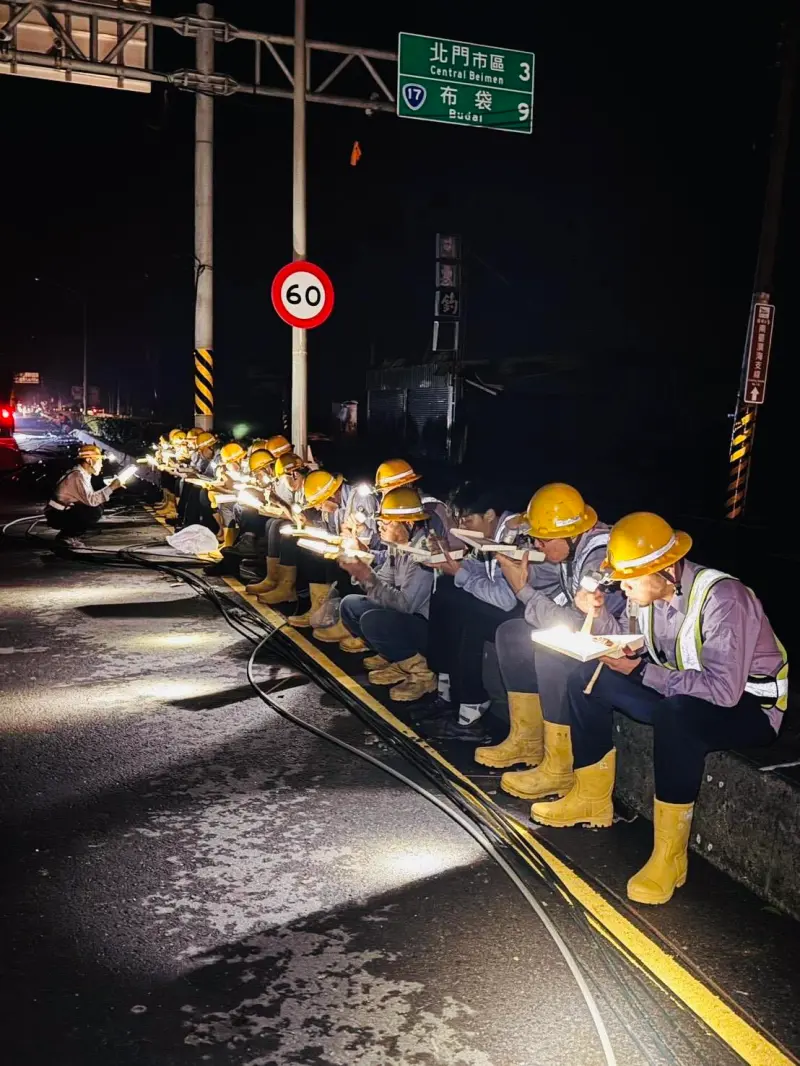 丹娜絲颱風過境　台電不分晝夜全力搶修已復電近9成