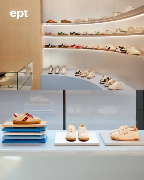 Marimekko花間藝境展快閃店開幕!新光三越A11一招免費入場送貼紙 ▲韓國小白鞋EPT正式登台,台北中山旗艦店開幕。(圖/EPT提供)