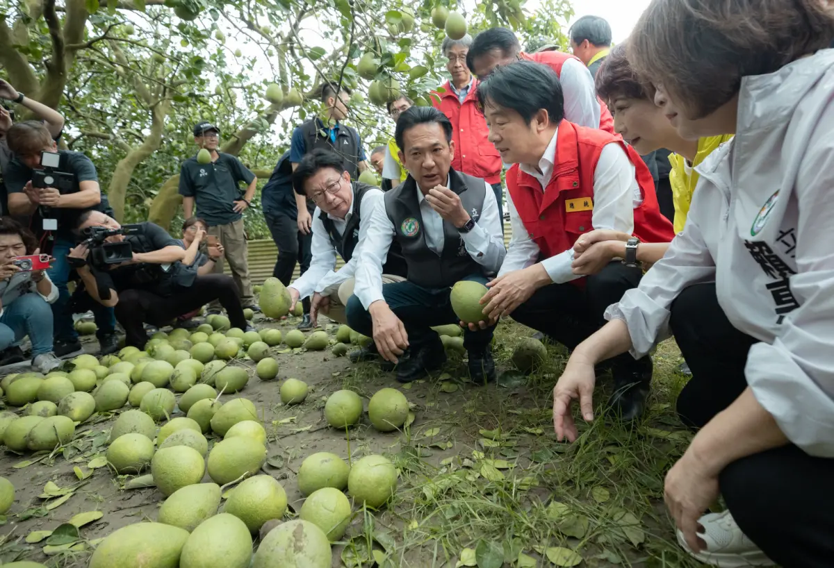 ▲賴清德視察台南災情。（圖／總統府提供）