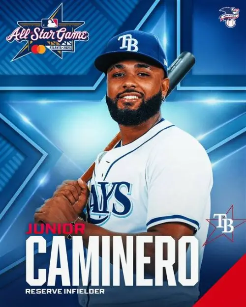 Junior Caminero ▲光芒三壘手Junior Caminero頂替受傷的紅襪Alex Bregman進入明星賽。(圖片來源/截自MLB X)