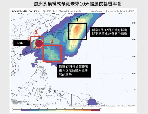 7月中旬後,台灣周遭都是適合颱風發展的環境,尤其菲律賓東方海域的熱帶系統要特別注意。(圖/中央氣象署) ▲7月中旬後,台灣周遭都是適合颱風發展的環境,尤其菲律賓東方海域的熱帶系統要特別注意。(圖/中央氣象署)