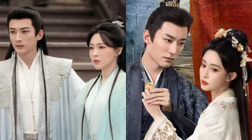 ▲桃花映江山、念無雙，劉學義、唐嫣、孟子義（圖／翻攝自微博）