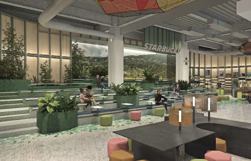 ▲統一集團最新生活商場DREAM PLAZA，六樓為「星巴克典藏DREAM PLAZA台北」。（圖／統一時代百貨提供）