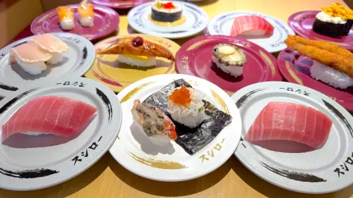 ▲台灣壽司郎七周年創業季第二彈開吃。（圖／記者蕭涵云攝）