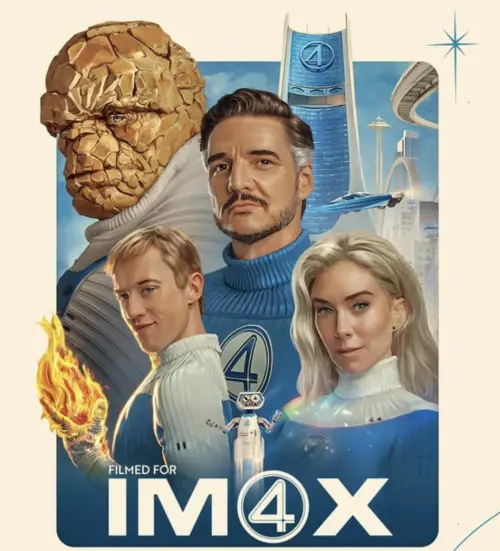 ▲漫威最新大片《驚奇4超人:第一步》將在台上映,買預售票就有機會得到這種設計的海報。(圖/摘自IMDb) ▲漫威最新大片《驚奇4超人:第一步》將在台上映,買預售票就有機會得到這種設計的海報。(圖/摘自IMDb)