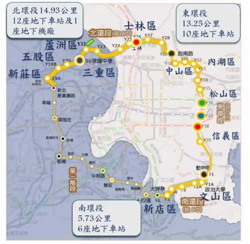▲捷運環狀線路線規劃圖。（圖／台北市捷運工程局提供）