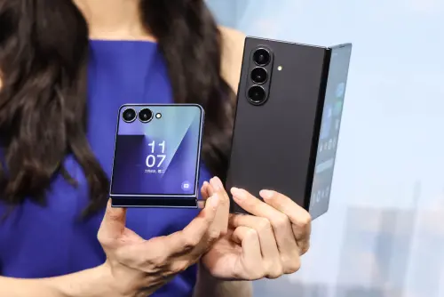 ▲三星Galaxy Z Fold7、Z Flip7摺疊機。（圖／記者朱永強攝）