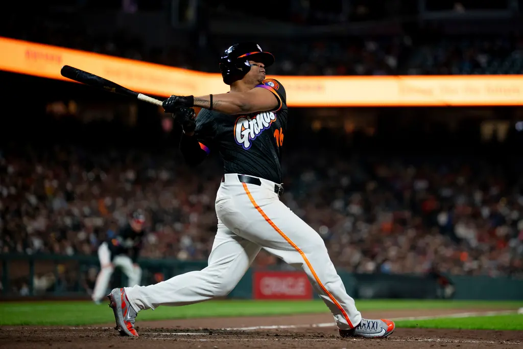 ▲MLB舊金山巨人Rafael Devers近期因缺席巨人名宿Will Clark協助一壘特訓，但沒想到Devers連續三天缺席特訓課，而Clark也在節目上指出Devers缺席的原因，恐怕是不像面對前隊友。（圖／美聯社／達志影像）