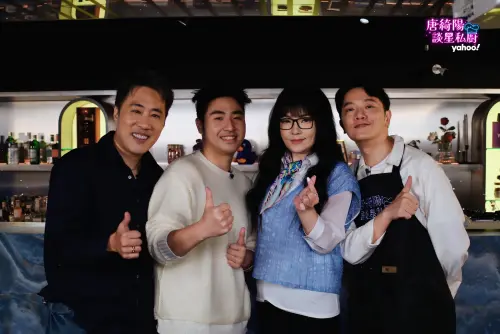 ▲ 余祥銓（左1）和鹿希派（左2）一同參與Yahoo《唐綺陽談星私廚》錄影。（圖／Yahoo唐綺陽談星私廚）