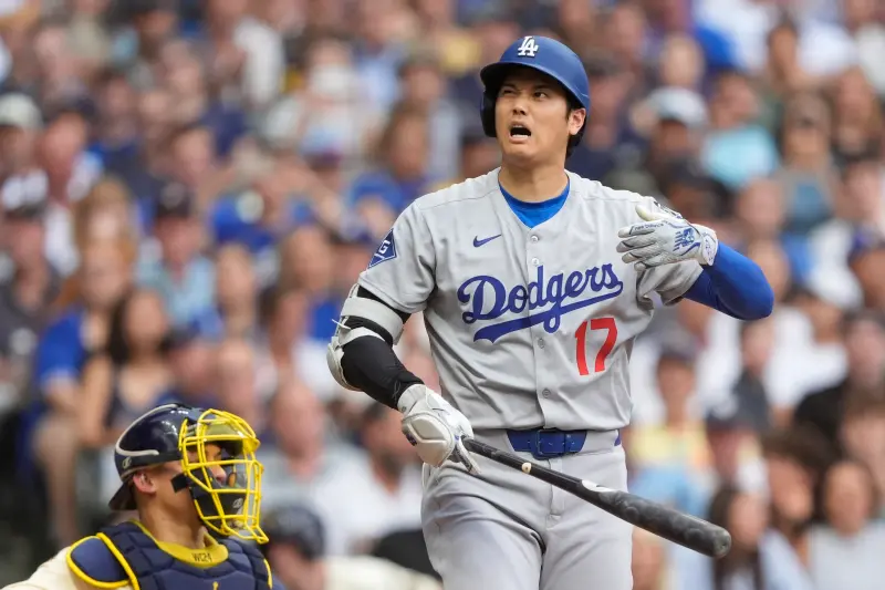 ▲大谷翔平本戰3打數無安打、只靠2次四壞保送上壘，釀酒人成功封鎖大谷打擊破壞力，總教練談到關鍵，認為避開大谷就是完美解答。（圖／美聯社／達志影像）