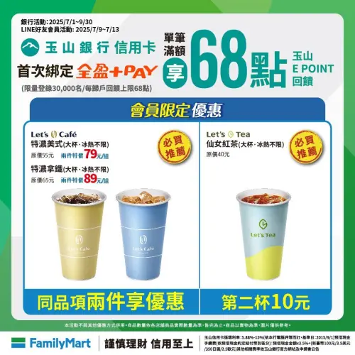 ▲全家仙女紅茶10元多一杯，特濃美式、特濃拿鐵也特價。（圖／全家提供）