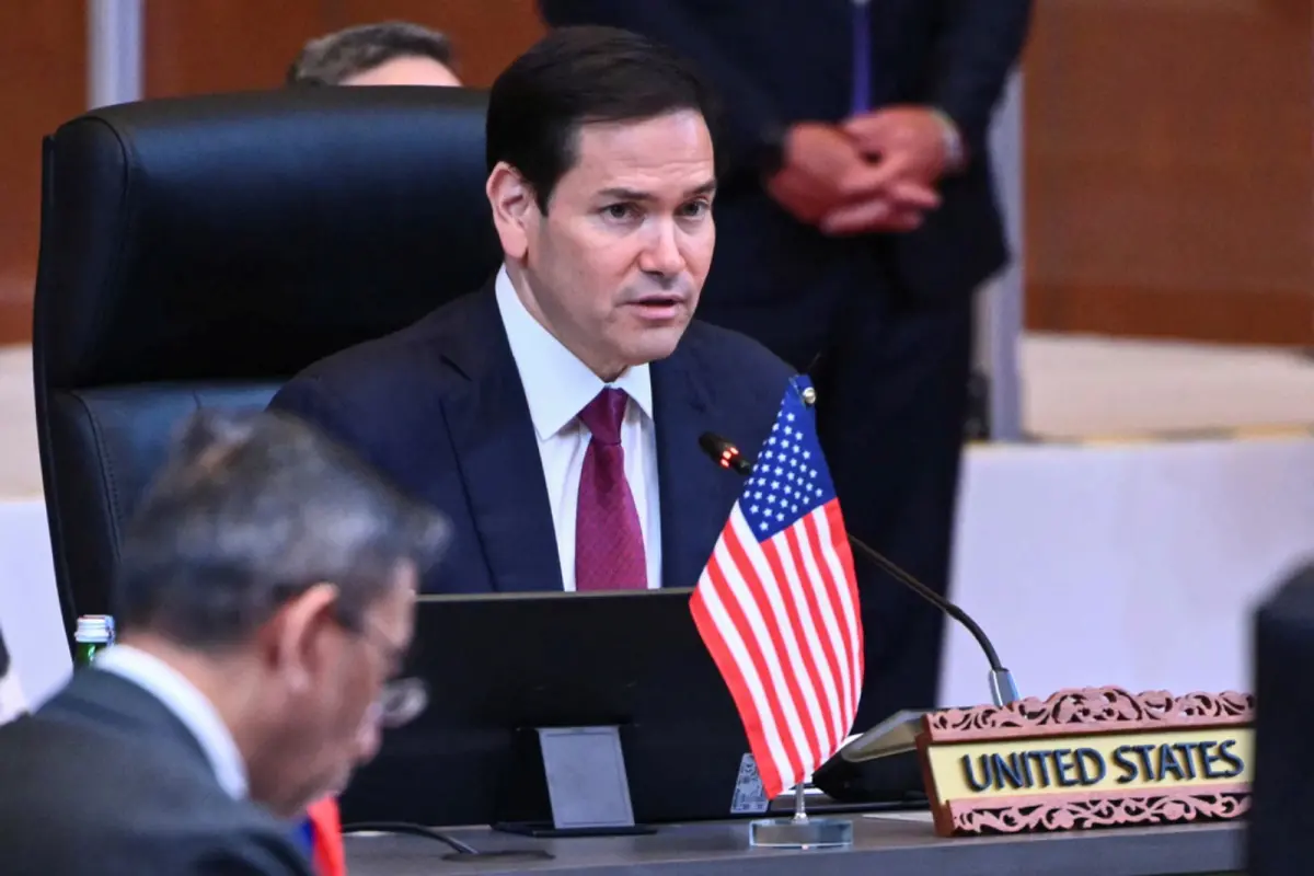 ▲美國國務卿盧比歐目前正在東南亞出訪，圖為他10日於馬來西亞吉隆坡。（圖／美聯社／達志影像）