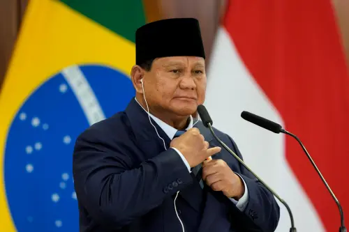 ▲印尼總統普拉伯沃表示，印尼有望在2035年全面轉向再生能源。（圖／美聯社／達志影像）