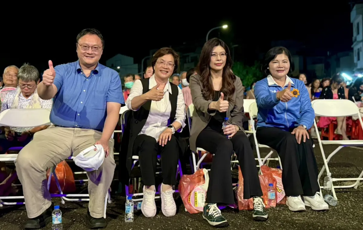 ▲鄭照新（左起）、王惠美、前立委鄭麗文、張麗善都跨縣市來相挺。（圖／立委游顥提供，2025.07.11）