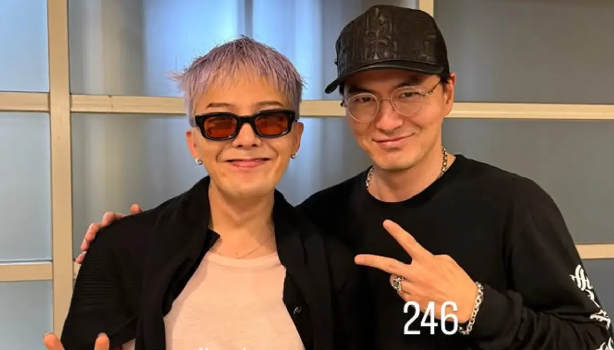 ▲GD（左）昨晚在小巨蛋唱第2場，不只好友李洙赫到了，就連在《魷魚遊戲》第2、3季中，飾演246號參賽者的男演員李陣郁（右）也飛來台灣朝聖。（圖／IG＠064.land）