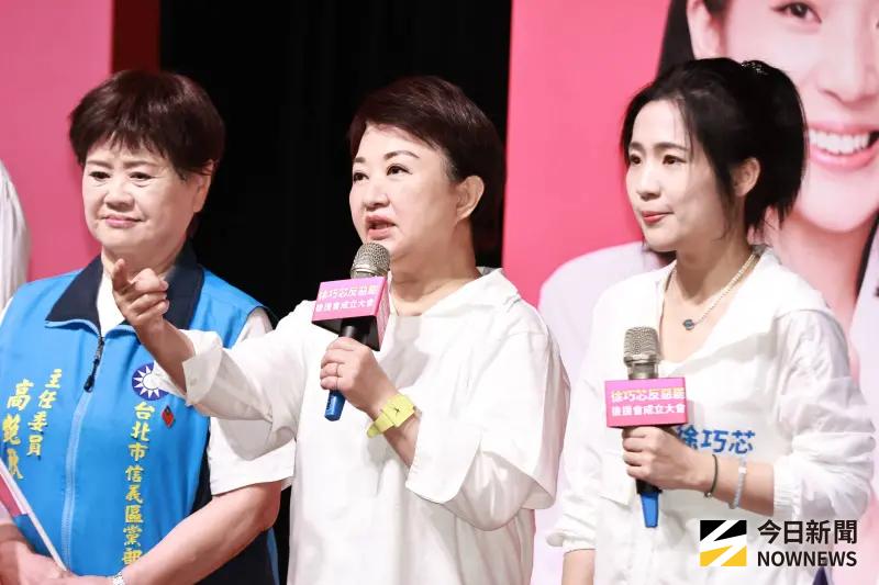 ▲盧秀燕嗆中央「我台中人幫你救災」,民進黨揭上週台中淹大水盧秀燕北上反罷免,這禮拜更連3天狂跑10場政治集會。(圖/記者吳翊緁攝,2025.07.13)