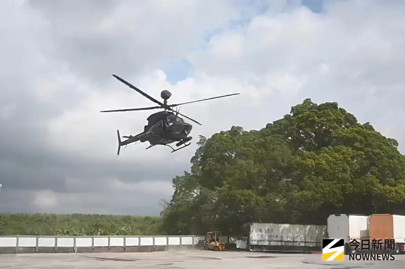 ▲陸軍航特部603旅13日，實施模擬戰時徵用民間場地進行機場疏散與戰力保存。（圖／記者莊全成攝，2025.07.13）