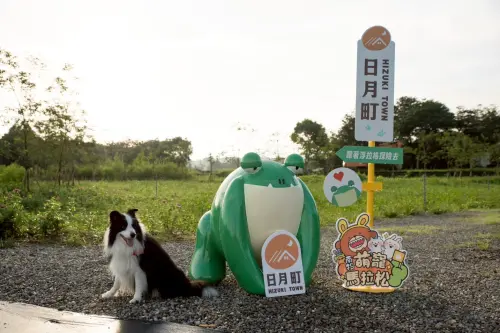 ▲首屆萌寵馬拉松歡樂登場，日月町吉祥物浮拉格出馬引導路線，萌翻了。（圖／主辦單位提供）