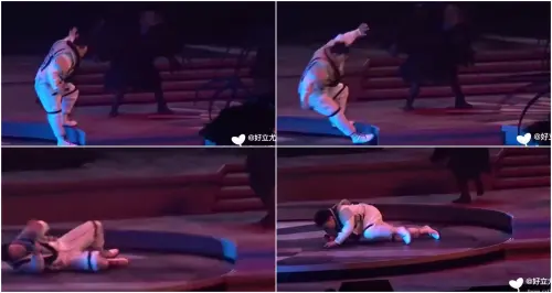▲陳奕迅北京演唱會跌倒（圖／翻攝自微博＠體界小生）