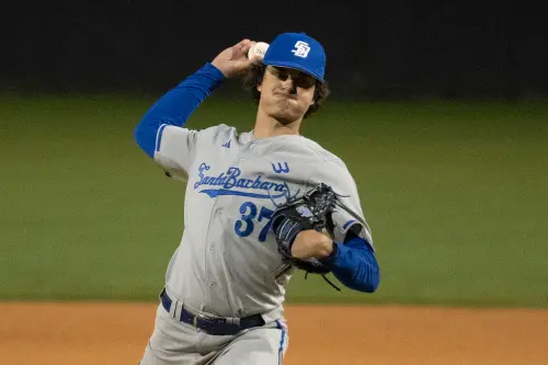 ▲Tyler Bremner在首輪第二順位被洛杉磯天使挑中，大學時期Bremner展現出不錯的三振能力，但第三球種缺乏穩定性，能否站穩MLB成考驗。（圖／美聯社／達志影像）