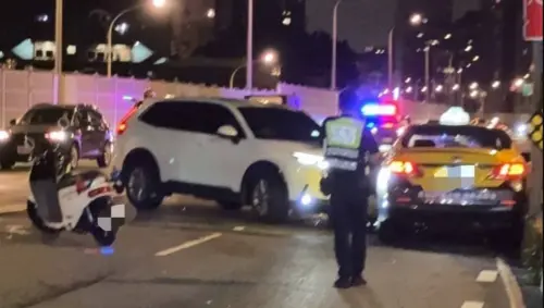 ▲王姓教練在台北橋酒駕逆向肇事。（圖／警方提供）